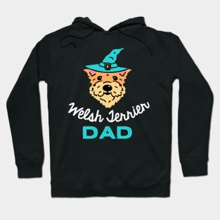 Welsh Terrier Dad Wizard Dog Owner Retro Dog Father Hoodie